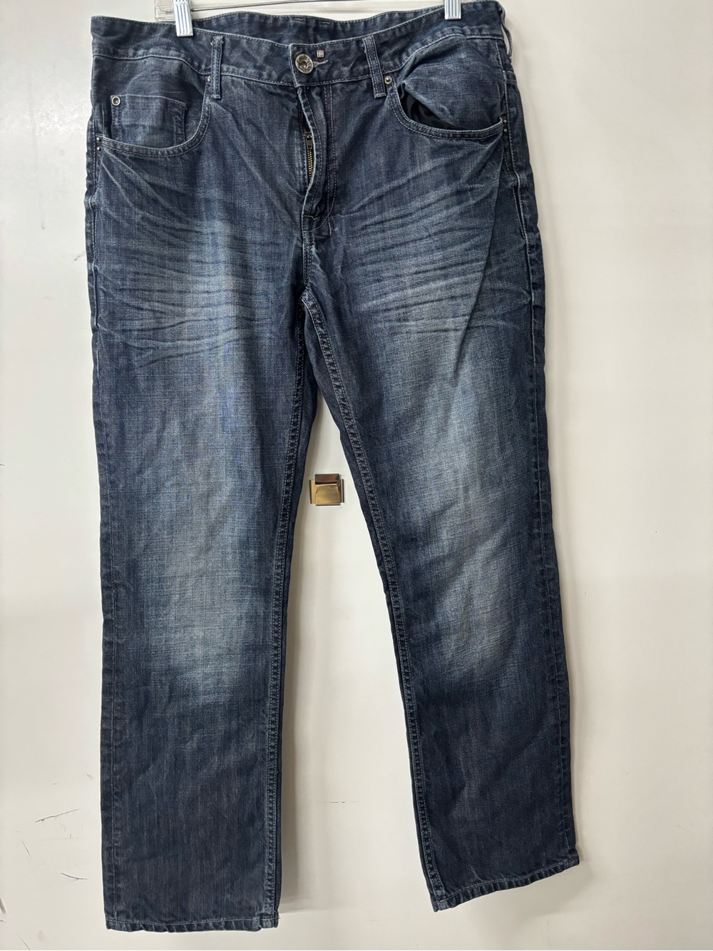 Buffalo David Bitton Faded Blue Straight Jeans